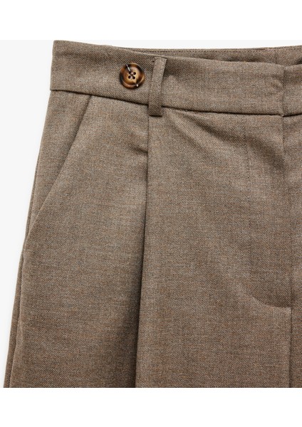 Cepli Pile Detaylı Geniş Paça Yüksek Bel Palazzo Pantolon fırsatları