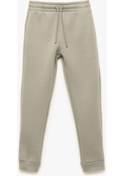 Beli Lastikli Cepli Basic Jogger Eşofman Altı