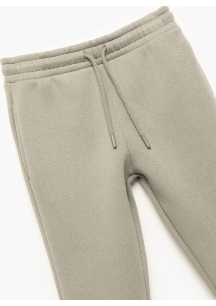 Beli Lastikli Cepli Basic Jogger Eşofman Altı