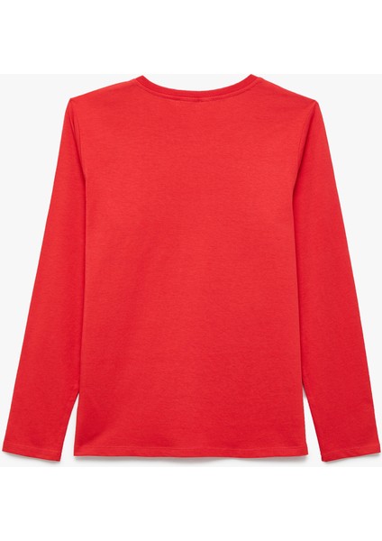 Uzun Kollu Pamuklu Parlak Fiyonk Baskılı Bisiklet Yaka Tişört fiyatları