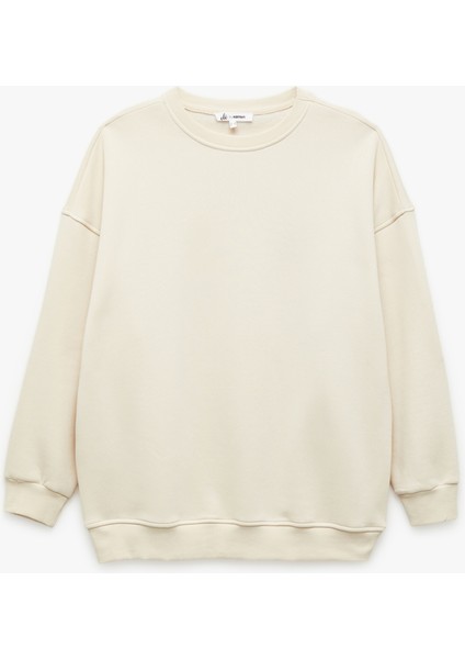 Şardonlu Uzun Kollu Bisiklet Yaka Oversize 2'li Sweatshirt Seti fiyatları