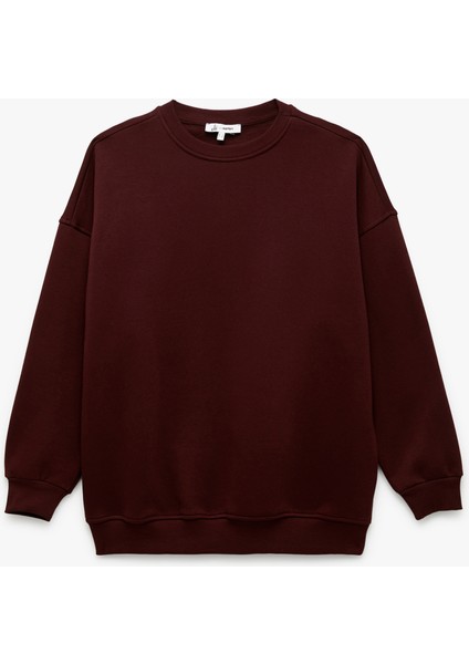 Şardonlu Uzun Kollu Bisiklet Yaka Oversize 2'li Sweatshirt Seti fırsatları