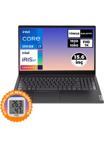 V15 Gen 4 I7-1355U 24GB 512GB SSD 15.6" Fhd W11P Laptop + Termometre 83A100GPTR 014