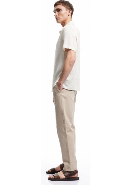 Pamuklu Cep Detaylı Beli Bağcıklı Kanvas Pantolon fiyatları