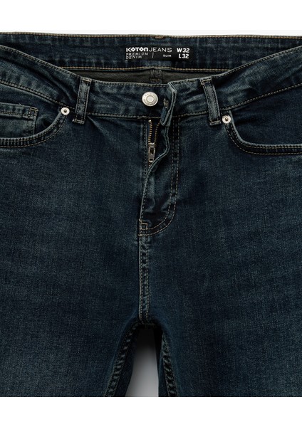Cepli Normal Bel Pamuklu Slim Fit Jean Pantolon - Brad Jean indirimleri