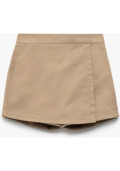 Pamuklu Gabardin Şort Etek