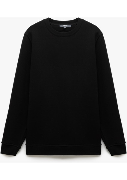 Pamuklu Uzun Kollu Bisiklet Yaka Erkek Basic Sweatshirt modelleri