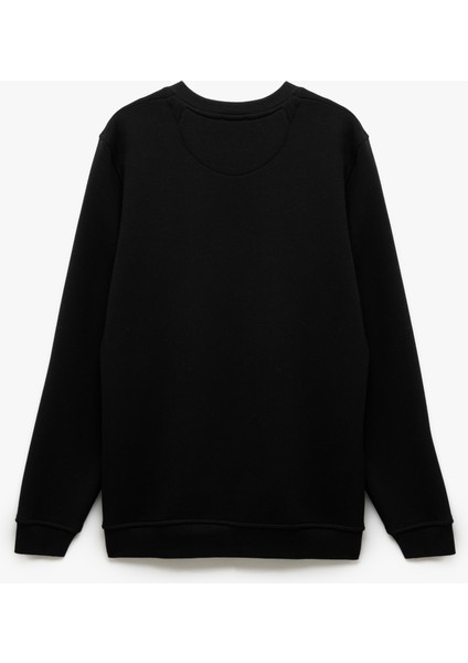 Pamuklu Uzun Kollu Bisiklet Yaka Erkek Basic Sweatshirt fırsatları