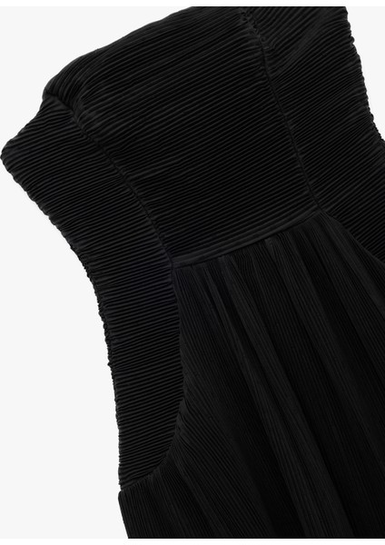 Straplez Yaka Kolsuz Slim Fit Şifon Mini Abiye Elbise indirimleri