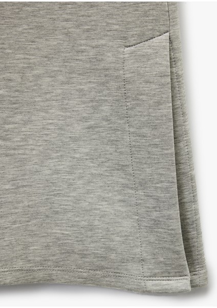 Slim Fit Paçaları Yandan Yırtmaç Detaylı Ispanyol Paça Tayt