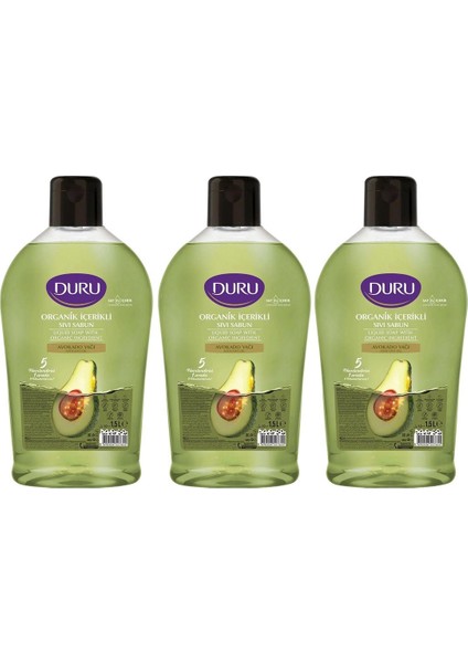 Sıvı Sabun Organik Içerikli Avokado 1500 ml x 3 Adet
