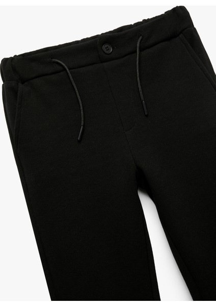 Fermuarlı Beli Bağcıklı Pamuklu Şardonlu Pantolon Görünümlü Eşofman Altıtı modelleri