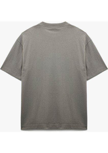 Kısa Kollu Bisiklet Yaka Pamuklu Basic Oversize Tişört fırsatları