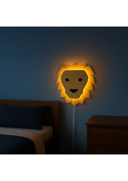 Aslan Figürlü Dekoratif Gece Lambası