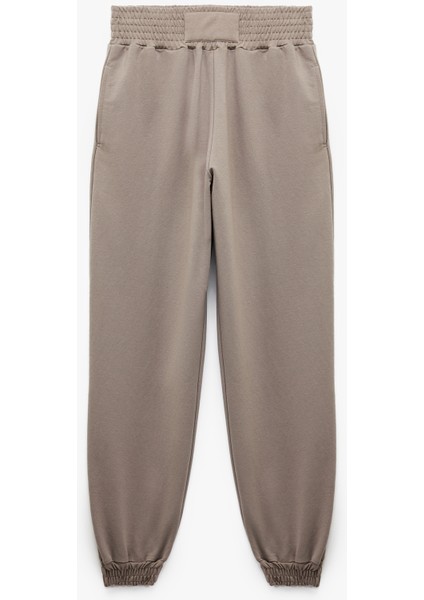 Beli Lastikli Yüksek Bel Cepli Rahat Kalıp Jogger Eşofman Altı modelleri