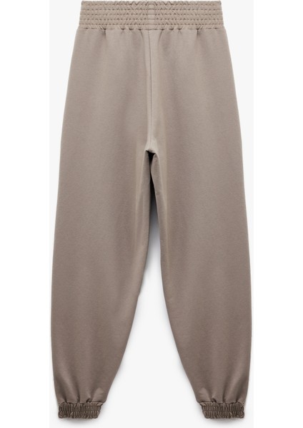 Beli Lastikli Yüksek Bel Cepli Rahat Kalıp Jogger Eşofman Altı fırsatları