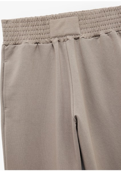 Beli Lastikli Yüksek Bel Cepli Rahat Kalıp Jogger Eşofman Altı indirimleri