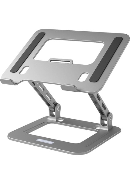 NVR-5035 Açı Ayarlı Ergonomik Macbook Özel 17" Masaüstü Notebook Stand Gümüş Gri