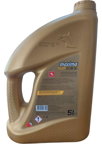 Maxima Cx 5W-30 5 Litre Partikül Filtreli Araçlar Için Tam Sentetik Motor Yağı (Dizel-Benzin)