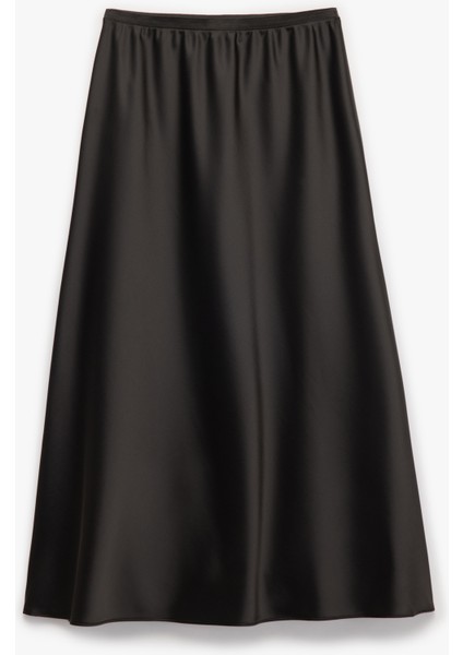 Standart Bel Regular Fit Saten Midi Etek fırsatları