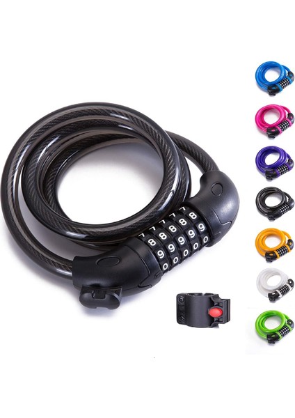 Şifreli Bisiklet Scooter Kilidi 5 Haneli Kod Şifreli Motosiklet Kiliti Pvc Paslanmaz