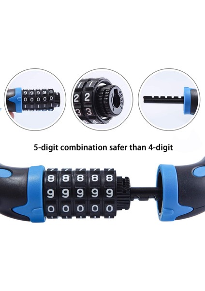 Şifreli Bisiklet Scooter Kilidi 5 Haneli Kod Şifreli Motosiklet Kiliti Pvc Paslanmaz modelleri