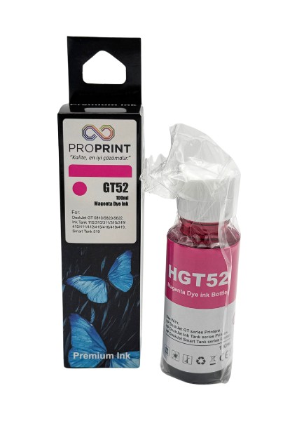 Hp GT52XL-M0H54AE Kırmızı Muadil Mürekkep 100 ml 6,000 Sayfa 670