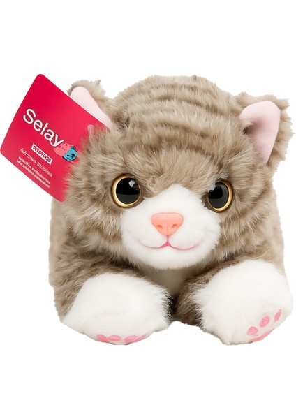 Pelüş Gri Kedi 25 cm 4522