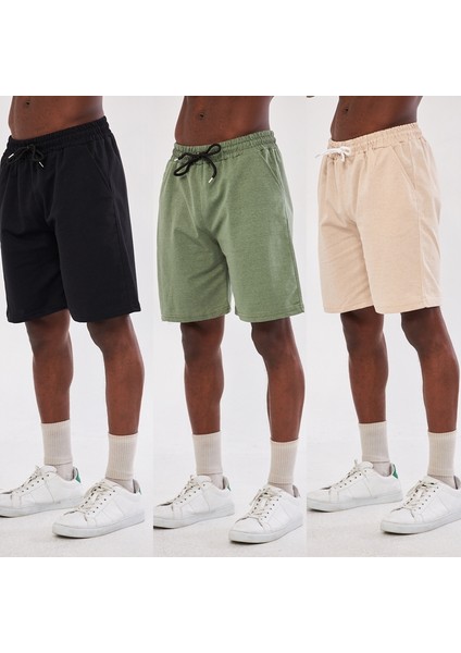 Unisex 3'lü Şort