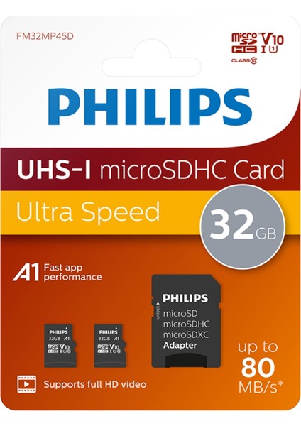 32GB Microsdhc Kart (2’li Paket) – Class 10 Uhs-I U1, 80MB/S Okuma - 20MB/S Yazma