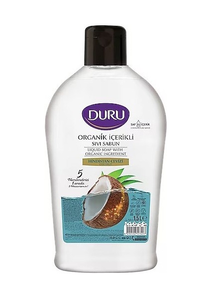 Sıvı Sabun Organik Içerikli Hindistan Cevizi 1500 ml x 3 Adet fiyatları