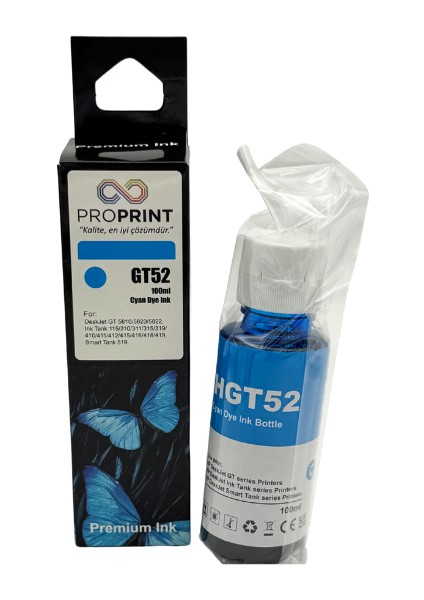 Hp GT52XL-M0H54AE Mavi Muadil Mürekkep 100 ml 6,000 Sayfa 315 615