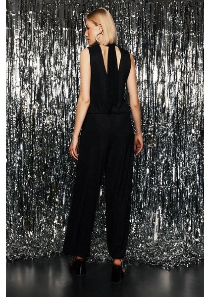 Limited Sim Çizgili Geniş Paça Siyah Pantolon fırsatları