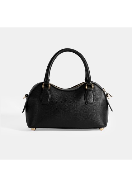 Kadın Siyah Deri Çanta Aksesuarlı Mini El Çantası modelleri