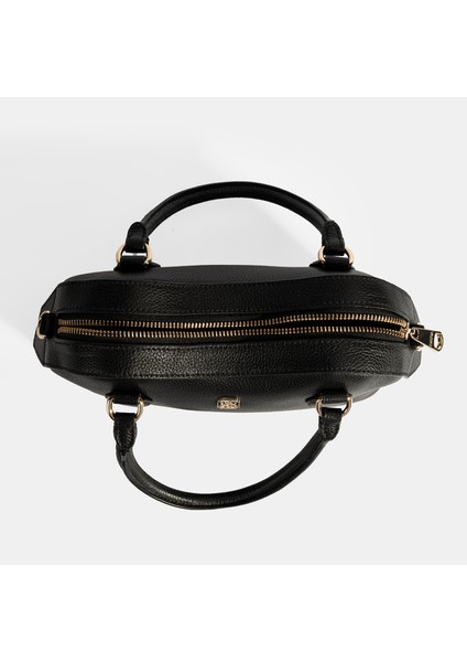 Kadın Siyah Deri Çanta Aksesuarlı Mini El Çantası indirimleri