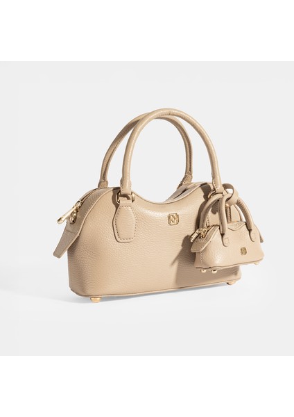 Kadın Vizon Deri Çanta Aksesuarlı Mini El Çantası modelleri