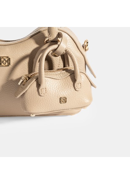 Kadın Vizon Deri Çanta Aksesuarlı Mini El Çantası fırsatları