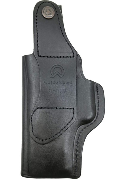 Canik Tp9 Sf Uyumlu Kemer Içi Metal Mandallı Gerçek Deri Silah Kılıfı