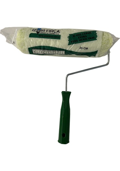 Izmir Fırça Iç-Dış Cephe Ekstra Yeşil Rulo Takım 25 cm