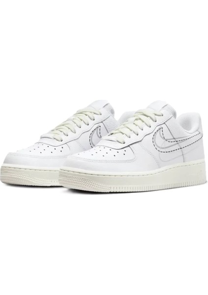 Air Force 1'07 Leather Unisex Sneaker White Hakiki Deri Unisex Günlük Spor Ayakkabı Beyaz fırsatları