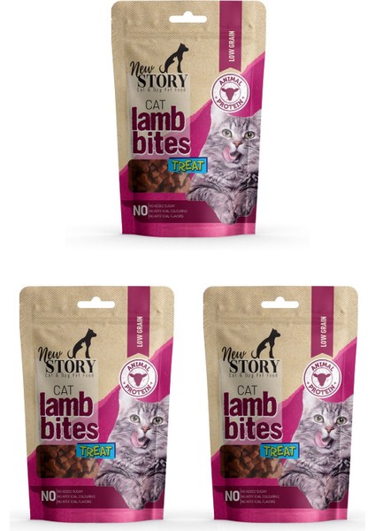 Cat Lamb Bites 3X60GR. Kuzu Etli, Kedi Ödül Maması