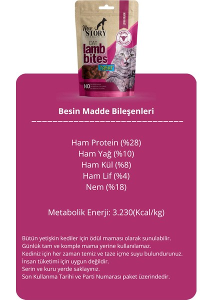Cat Lamb Bites 3X60GR. Kuzu Etli, Kedi Ödül Maması fırsatları