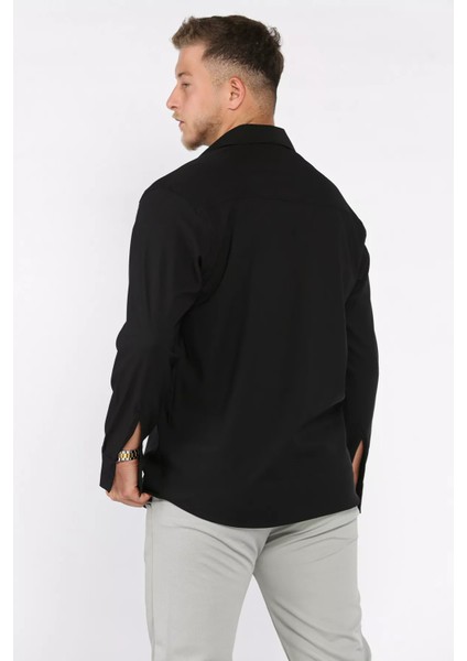 Erkek Uzun Kol Likralı Oversize Gömlek P-00017776 modelleri
