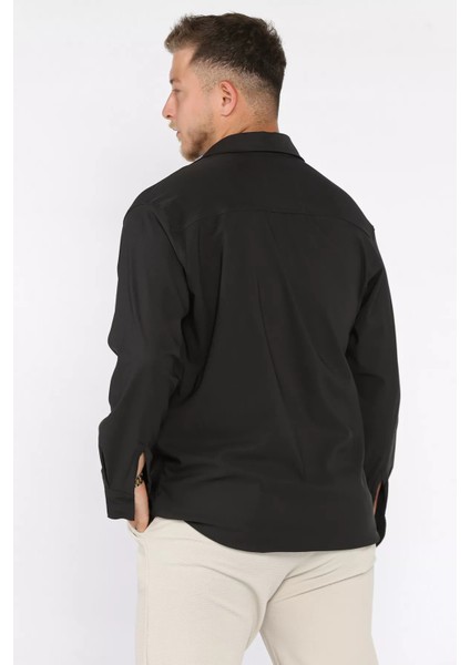 Erkek Uzun Kol Likralı Oversize Gömlek P-00017776 modelleri