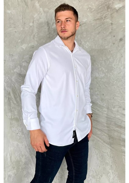 Erkek Uzun Kol Likralı Oversize Gömlek P-00017776 fiyatları