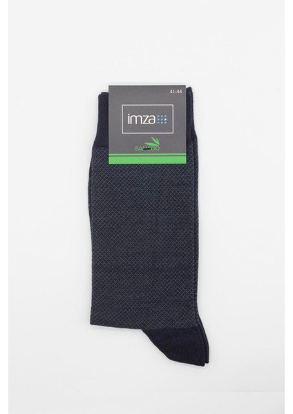 Koyu Lacivert Bambu Desenli Çorap 1060245101