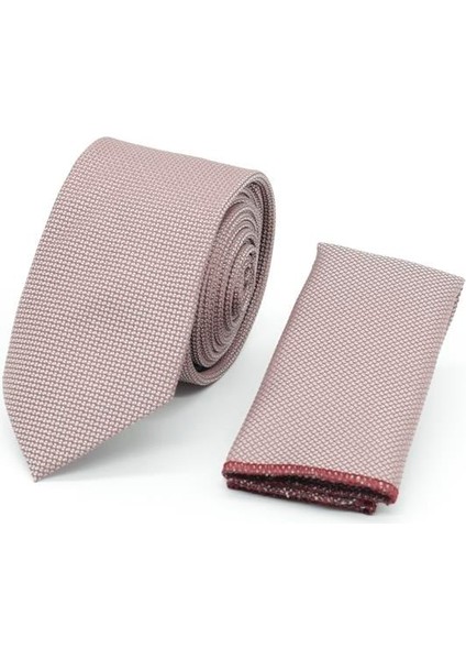 Gül Kurusu Kuş Gözü Desen 6 cm Kravat 1090250201
