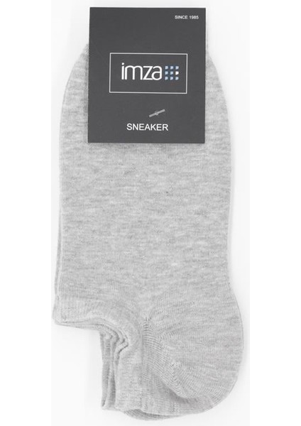 Gri Düz Pamuklu Suprem Sneaker Çorap 1060250151