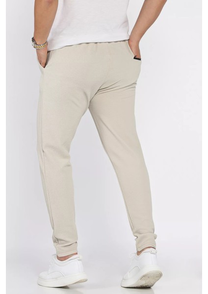 Erkek Kendinden Desenli Bel Bağlamalı Jogger Pantolon P-00015845 modelleri