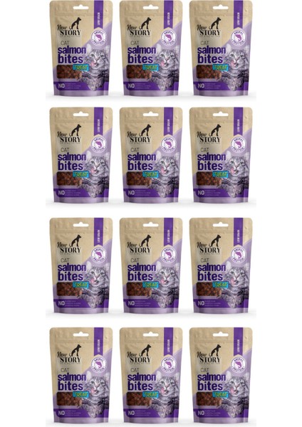 Cat Solmon Bites 12X60GR. Somonlu, Kedi Ödül Maması